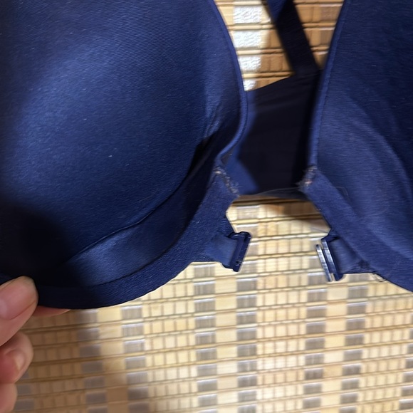 Victoria's Secret Lined Perfect Coverage Front Close Racerback Blue Bra 32DD - Picture 13 of 15